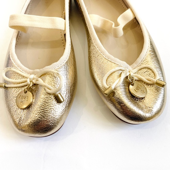 Zara Shoes Zara Little Girls Gold Ballet Flats Poshmark